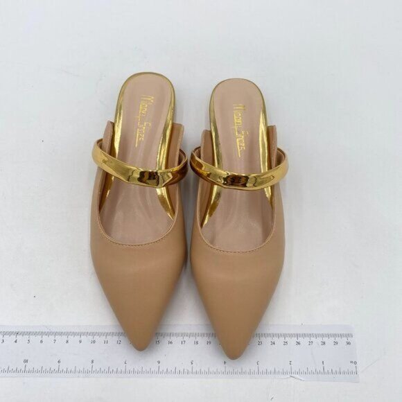 Women Comfortable Closed Pointed Toe Flat Mule Strappy Slip On Sandal Backless - Picture 3 of 8